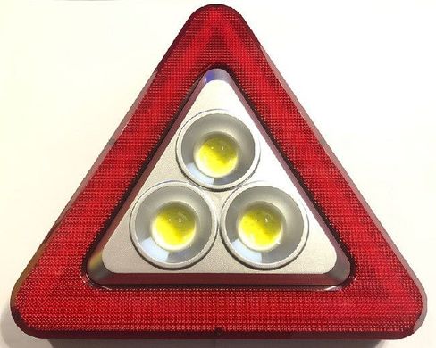 Купити Знак аварійний+LED JX-8019-30W-COB+LED(STOP), вбуд.акум., сонячн. бат ЗУ microUSB, Power Bank 23846 Знаки Аварійні - молоток для розбиття скла