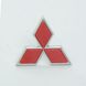 Купить Эмблема для Mitsubishi 64 x 55 мм пластиковая Красная 21314 Эмблемы на иномарки - 2 фото из 2