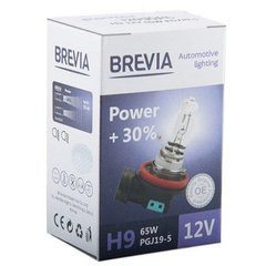 Купить Автолампа галогенная Brevia + 30% / H9 / 65W 12V / 1 шт (12090PC) 38226 Галогеновые лампы Brevia
