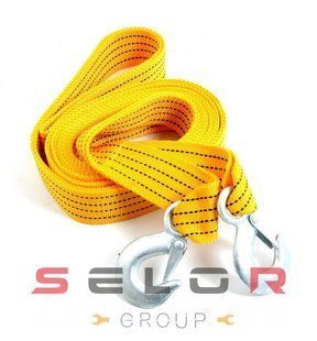 Купить Трос буксировочный Elegant 3 т / 6 м / с металлическими крюками (EL101 816) 38854 Трос Буксировочный лента