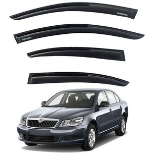 Купить Дефлекторы окон ветровики Skoda Octavia A5 Liftback 2004-2013 Скотч 3M Voron Glass 41199 Дефлекторы окон Skoda