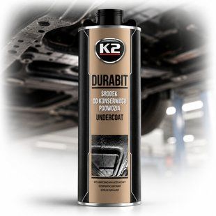 Купить Антикоррозионное защитное покрытие днища автомобиля К2 DURABIT UNDERCOAT 1л Антигравий (под пульверизатор-пистолет) Черный (L325) 102834 Шумовиброизоляция