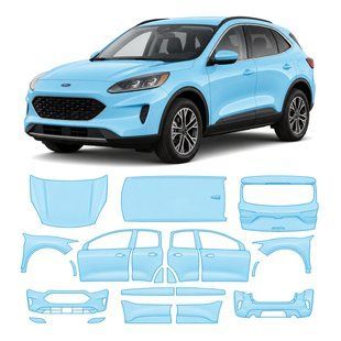 Купити Антигравійна захисна бронеплівка за лекалами для Ford Escape (US) IV 2020-2022 - повний кузов 104349 Модельні лекала захисних плівок для Ford