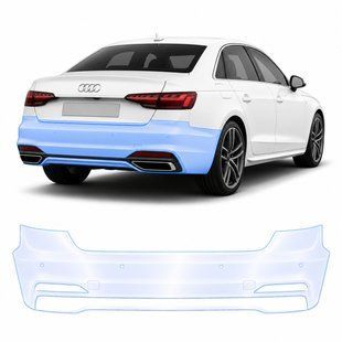 Купити Антигравійна захисна бронеплівка за лекалами для Audi A4 B9 facelift 2020-2025 - задній бампер 101450 Модельні лекала захисних плівок для Audi