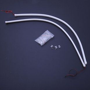 Купить Дневные ходовые огни гибкие ДХО 12v / 60 см / 2 крепежа без упаковки / Белые 2 шт 8368 Дневные Ходовые Огни (ДХО)