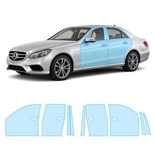 Купити Антигравійна захисна бронеплівка за лекалами для Mercedes-Benz E-Class W212 facelift 2013-2016 - зони дверей і стійки вікон 106789 Модельні лекала захисних плівок для Mercedes-Benz