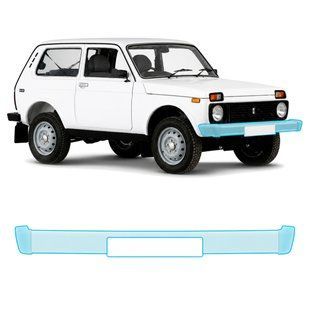 Buy Pre-cut paint protection film for LADA Niva 2121 1977-2020 - front bumper 105882 Model-specific paint protection film patterns for LADA