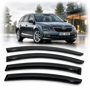 Купить Дефлекторы окон ветровики HIC для Skoda A7 2014- Универсал (SK13) 42566 Дефлекторы окон Skoda