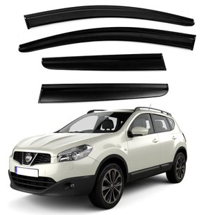 Купити Дефлектори вікон вітровики Nissan Qashqai 2007-2014 скотч SunPlex (SP-S-76) 63282 Дефлектори вікон Nissan