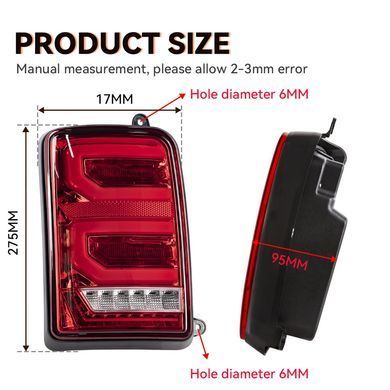 Buy Rear lights VAZ 21213 21214 URBAN Tuning LED diode (Red 2 pcs) Model PREDATOR 88891 Trending product