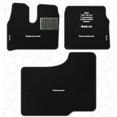 Buy Pile mats for MAN TGA 2000-2008 with heel pad 2 pcs (Magnum) 84777 Floor mats for MAN