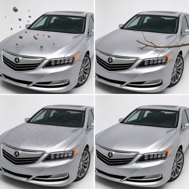 Купити Антигравійна захисна бронеплівка за лекалами для Acura RLX I 2014-2017 - зони дверей і стійки вікон 102949 Модельні лекала захисних плівок для Acura