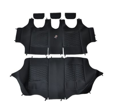 Купить Автомобильные чехлы для сидений Cayman Luxury black Model S комплект Черные 34045 Майки для сидений закрытые