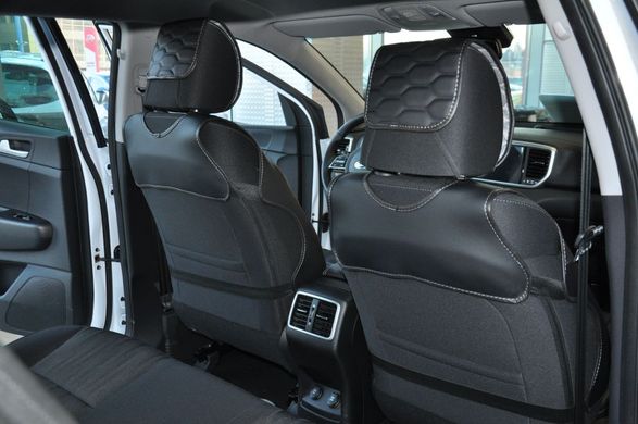 Купить Автомобильные чехлы для сидений Cayman Luxury black Model S комплект Черные 34045 Майки для сидений закрытые