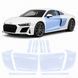 Купити Антигравійна захисна бронеплівка за лекалами для Audi R8 4S 2015-2024 - зони дверей і стійки вікон 101800 Модельні лекала захисних плівок для Audi