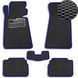 Buy EVA floor mats for BMW 5 (E34) 1988-1995 with heel pad Black-Blue edging 5 pcs 71336 Floor mats for Bmw