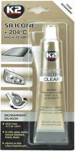 Купить Герметик силиконовый K2 Silicone Clear 85 г Прозрачный Оригинал (B255) (K20345) 42510 Клей Водостойкий - Токопроводящий - Для зеркала и стекла