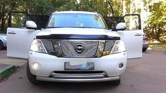 Купить Дефлектор капота мухобойка Nissan Patrol (Y62) 2010- 2514 Дефлекторы капота Nissan