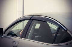 Купити Дефлектори вікон вітровики Lexus ES 2013- З Хром Молдінгом 9090 Дефлектори вікон Lexus