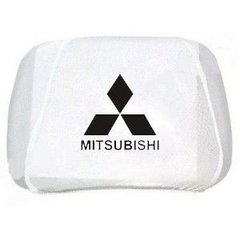 Купить Чехлы для подголовников Универсальные Mitsubishi Белые 2 шт 26280 Чехлы на подголовники