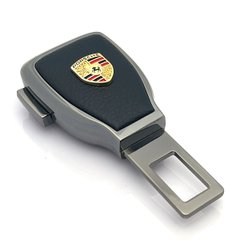 Купить Заглушка переходник ремня безопасности с логотипом Porsche Темный хром 1 шт 39438 Заглушки ремня безопасности