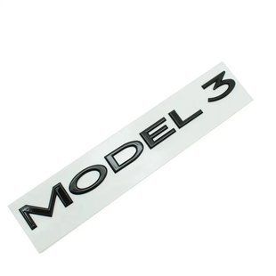 Купити Емблема напис MODEL 3 для Tesla Чорна Глянцева Пластикна скотче (Завод) 89629 Емблема напис на іномарки