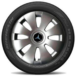 Купити Ковпак колеса з емблемою Mercedes SKS423 R16 сірий з логотипом на вибір 4 шт 21813 16 SKS