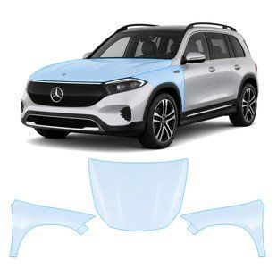Купити Антигравійна захисна бронеплівка за лекалами для Mercedes-Benz EQB 2021- капот і передні крила 106855 Модельні лекала захисних плівок для Mercedes-Benz