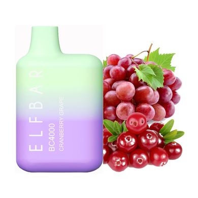 Купить Elf Bar BC4000 POD 5% Оригинал Cranberry Grape Клюква Виноград (Подзаряжаемый) 44660 Одноразовые POD системы