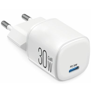 Купити Мережевий зарядний пристрій Brevia ePowerGaN PD30W USB-C білий 44030GCW 81220 Мережевий зарядний пристрій