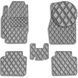 Buy Floor mats for Toyota Camry (ACV 30) 2001-2006 Eco-leather with heel pad Gray 5 pcs (Rombus) 81655 Car mats for interior and trunk