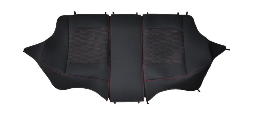 Купить Автомобильные чехлы для передних сидений Cayman Red Model S комплект Черно - красные 34046 Майки для сидений закрытые