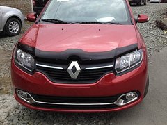 Купить Дефлектор капота мухобойка Renault Logan 2012- / Sandero 2014- 7457 Дефлекторы капота Renault