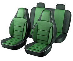 Купить Чехлы универсальные для сидений Пилот Черная ткань Зеленая ткань 23716 Чехлы PILOT