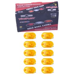 Купить Габарит LED овальный 65х37 мм / 12/24V / 2 диода / Оранжевый 10 шт (YP 136 К 140) 38610 Габаритные огни