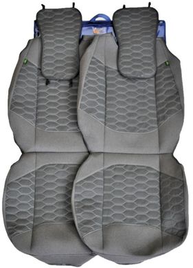 Купить Автомобильные чехлы для сидений Cayman Stell Model S комплект Серые 34047 Майки для сидений закрытые