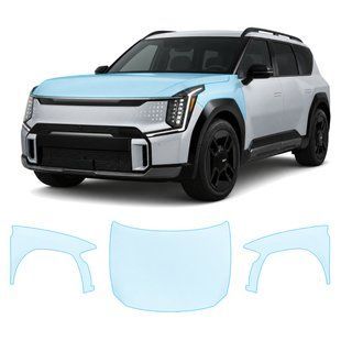 Buy Pre-cut paint protection film for Kia EV9 I 2023- hood + front fenders 105595 Model-specific paint protection film patterns for Kia