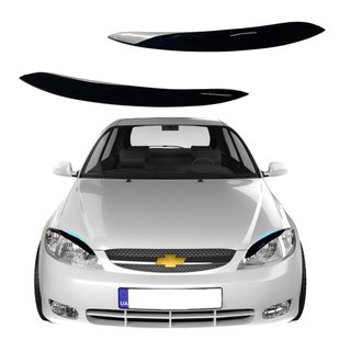 Купить Реснички фар для Chevrolet Lacetti 2003-2014 Хечбек 2 шт Voron Glass 57695 Реснички - Защита фар