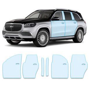 Buy Pre-cut paint protection film for Mercedes-Benz Maybach GLS X167 2020- doors and windows pillars 107125 Model-specific paint protection film patterns for Mercedes-Benz