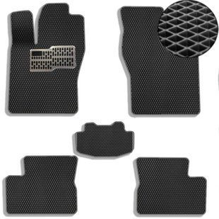 Buy EVA floor mats for Opel Kadett 1984-1991 with heel pad Black-Grey edging 5 pcs 68195 Floor mats for Opel