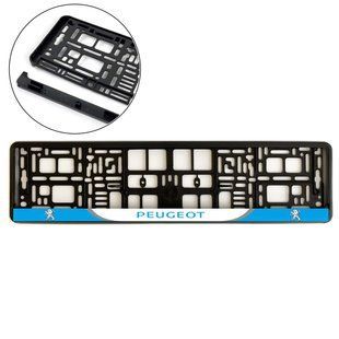 Buy Number plate frame for Peugeot Type 3 Frost-resistant Color Logo (Avtovin) 86731 Number frame - Model inscriptions