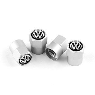 Купити Ковпак вентиля колеса Volkswagen VW 4 шт Тюнінг Сірі 89044 Захисні ковпачки на ніпеля