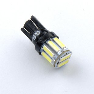 Купити Світлодіод 12V Т10 Білий SMD 10 7020 10702 +50Lm уп.10шт 26176