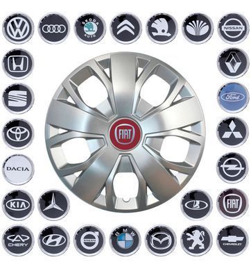 Buy Wheel cap with emblem Fiat SKS420 R16 gray logo choice 4 pcs 21939 16 SKS