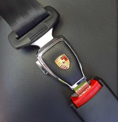 Купити Заглушка перехідник ременя безпеки з логотипом Porsche 1 шт 9824 Заглушки ременя безпеки