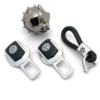 Купити Автонабір №13 для Volkswagen із заглушок ременів безпеки та брелока з логотипом / Ароматизатор Pitbull 38860 Подарункові набори для автомобіліста