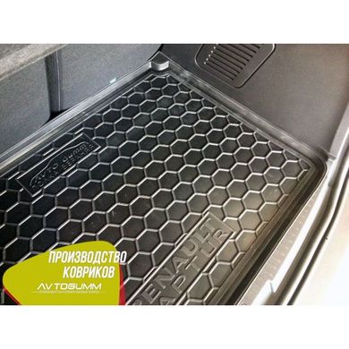 Купить Автомобильный коврик в багажник Renault Captur 2015- верхняя полка / Резино - пластик 42300 Коврики для Renault