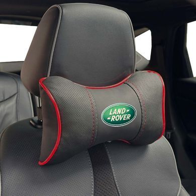 Buy Headrest pillow with Land Rover logo Ekoshkira 3D Color logo Black-Red edging 1 piece 91833 Pillows for the headrest - under the neck
