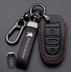 Купить Чехол для автоключей Peugeot с Брелоком Карабин Оригинал (3 кнопки №4) 66785 Чехлы для автоключей (Оригинал)