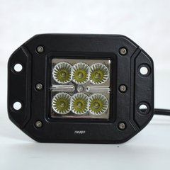 Купити Світлодіодна додаткова LED фара 18W (3W*6) 10-30V 121x91x80 mm Близький (Врізна) (15-18W) 1 шт (3039) 10051 Додаткові LЕD фари